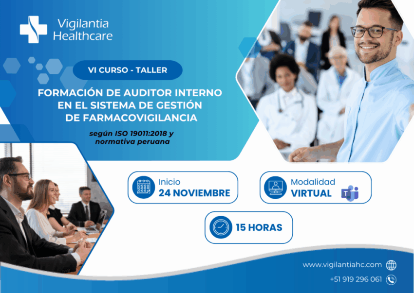 VI Curso-Taller “Formación de Auditor Interno en el Sistema de Gestión de Farmacovigilancia”